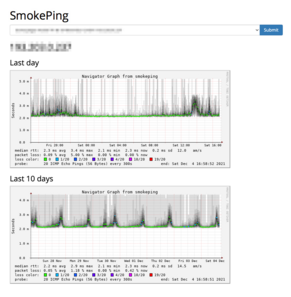 Screenshot: SmokePing